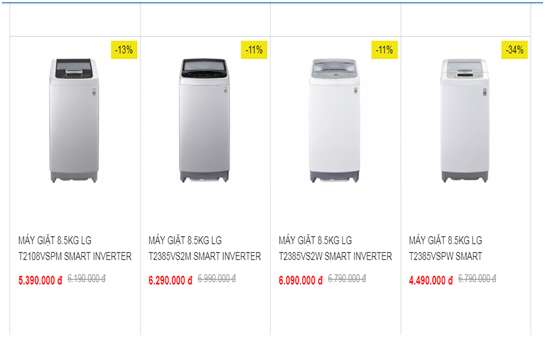 Một số mẫu máy giặt inverter giá rẻ tại http://chuyengiadienmay.com