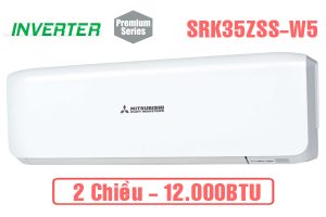 Điều hòa Mitsubishi Heavy SRK/SRC35ZSS-W5
 	2 Chiều - 12000BTU - Gas R32
 	Thiết kế đẹp tinh tế, diệt khuẩn khử mùi hiệu quả
 	Inverter tiết kiệm điện, vận hành êm ái
 	Xuất xứ: Chính hãng Thái Lan
 	Bảo hành: Chính hãng 2 năm

 