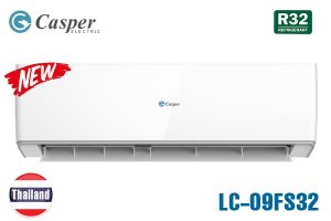 Điều hòa Casper 9000 BTU 1 chiều LC-09FS33 [2022]
 	Thiết kế sang trọng, đèn hiển thị nhiệt độ tiện dụng
 	Làm lạnh nhanh dễ chịu, vận hành êm ái
 	Dàn đống, cánh tản nhiệt mạ vàng chống ăn mòn
 	Xuất xứ: Chính hãng Thái Lan
 	Bảo hành: Máy 3 năm, máy nén 5 Năm
 	Model mới nhất 2022